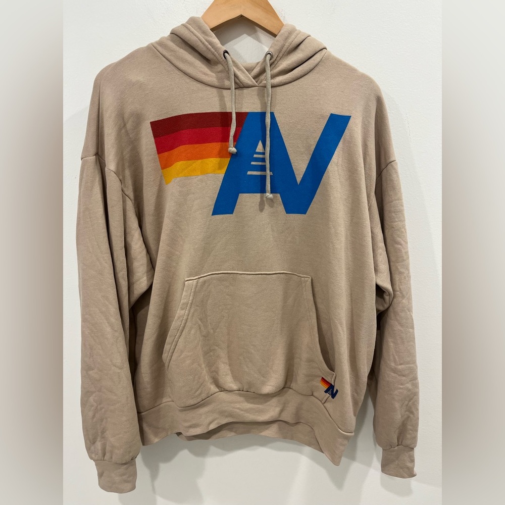 VINTAGE LOGO RELAXED PULLOVER HOODIE - FADED TAN - Picture 4 of 6